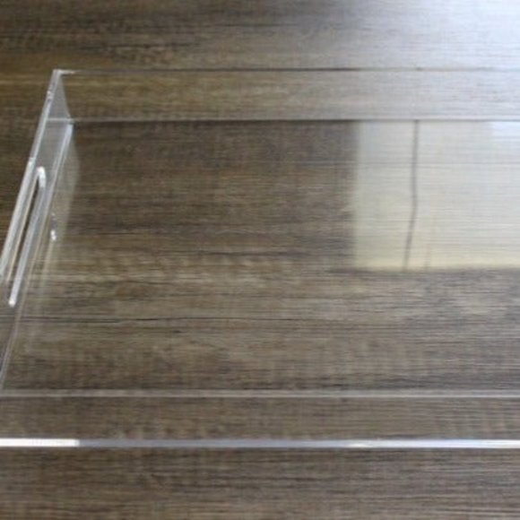 Acrylic Serving Tray 16x20 Inches -Spill Proof- Clear Decorative Tray - Picture 1 of 1